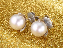 Martini Akoya Pearl & Diamond Stud Earrings