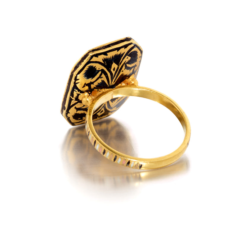 Meena Diamond Lotus Ring