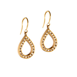 Polki Diamond Tear Drop Earrings