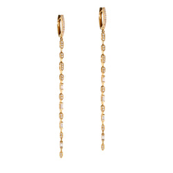 Diamond Baguette Linear Earrings